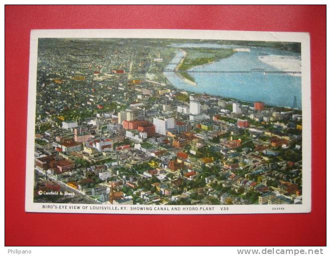 - Kentucky > Louisville --Birds Eye Showing Canal & Hydro Plant     1933   Cancel ===  === Ref 262 - Louisville