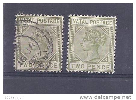 BRITISH COLONIES SOUTH AFRICA NATAL QV STAMPS USED + MLH - Natal (1857-1909)