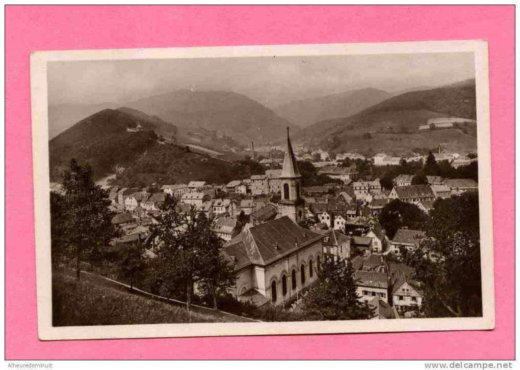 SAINTE MARIE AUX MINES"vue Générale"gros Plan église"1934"carte Postale"carte Photo"68"haut-rhin - Sainte-Marie-aux-Mines