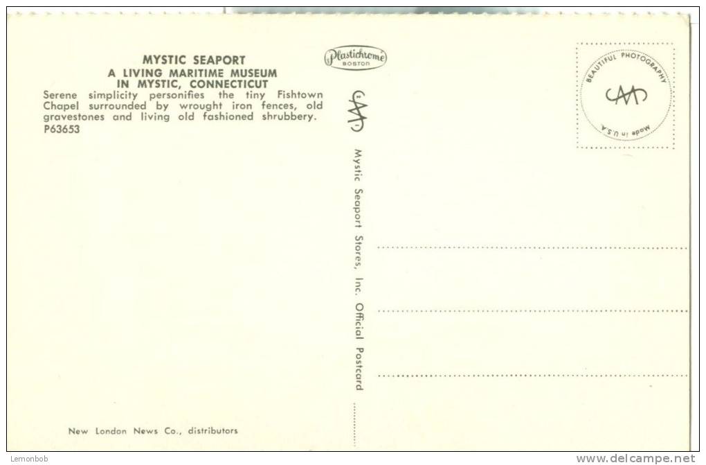 USA – United States – Mystic Seaport, Connecticut, Unused Postcard [P5865] - Andere & Zonder Classificatie