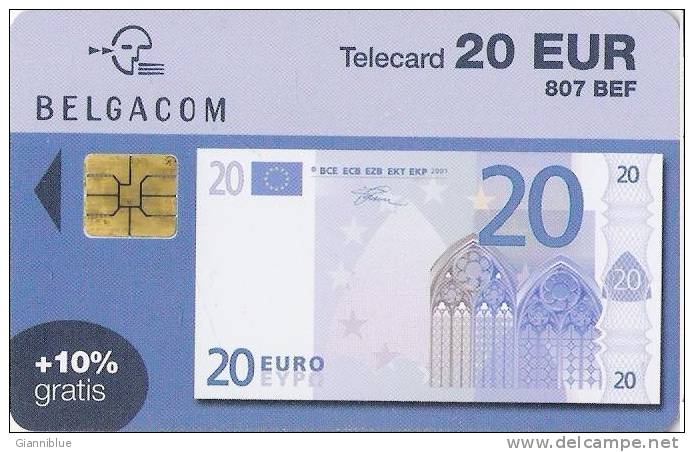 Banknote/Money - Belgium Phonecard - Timbres & Monnaies