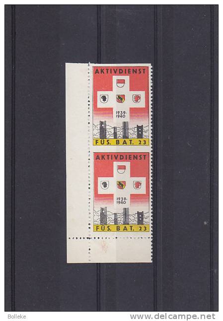 Suisse - Poste Militaire - Vignettes De 1939 / 40 ** - MNH - NON Dentelé Horizontalement - Vignettes