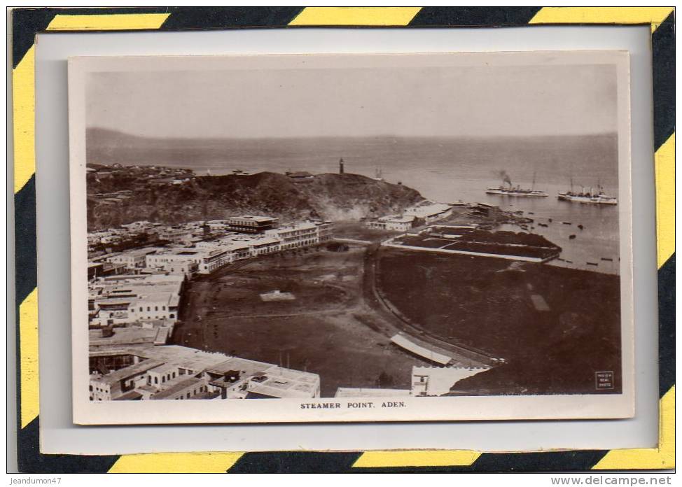 VERITABLE CARTE-PHOTO. - . ADEN .STEAMER POINT.  NON CIRCULEE - EXCELLENT ETAT - Yemen