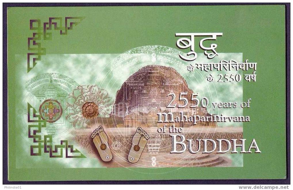 INDIA 2007 BUDDHA, BUDDHISM, GOLD STATUE, ART, CHINA S/s PRESENTATION PACK  Inde Indien # 9098 - Bouddhisme
