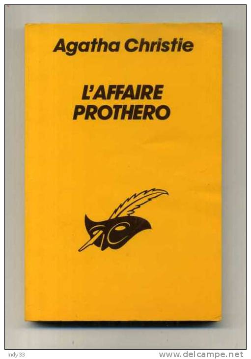 - L'AFFAIRE PROTHERO . PAR AGATHA CHRISTIE  . CHAMPS ELYSEES 1984 - Champs-Elysées