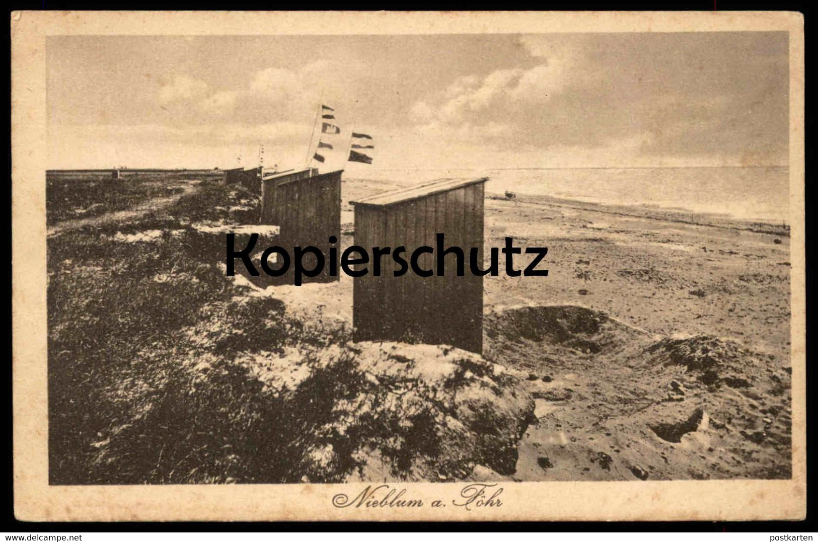 ALTE POSTKARTE NIEBLUM AUF FÖHR Umkleiden Am Strand Insel Beach Plage Ansichtskarte AK Cpa Postcard - Föhr