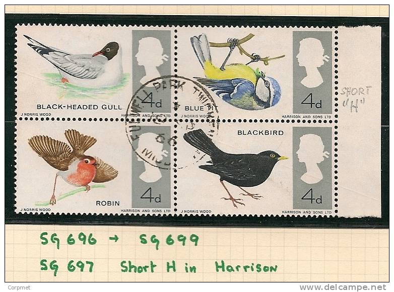 UK - Variety  SG 696/9  - # 697 Short H In Harrison  - USED - Errors, Freaks & Oddities (EFOs