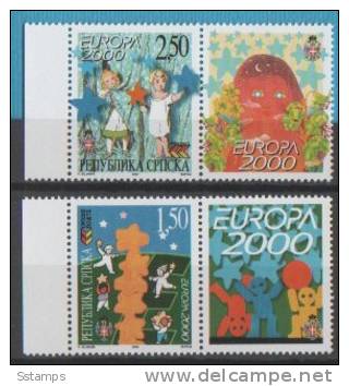 2000 J-1  167-68   BOSNIA ERZEGOVINA REPUBLIKA SRPSKA  EURPA CEPT 2000  NEVER HINGED - 2000