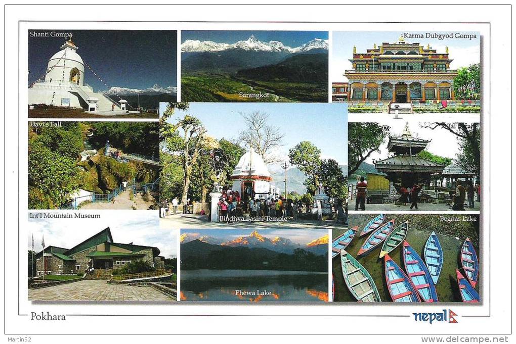 Snapshot Of Pokhara Valley (165x108mm) Indicium: NEPAL AIRMAIL (old Biplane) - Népal