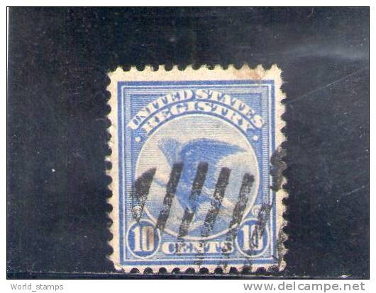 ETATS UNIES 1911 RIMBRE PUR LETTRES RECOMMANDEES O - Used Stamps