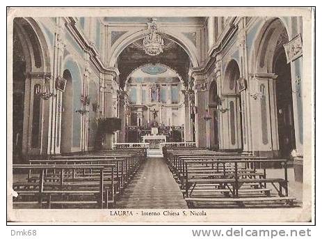 LAURIA  ( POTENZA ) INTERNO CHIESA S. NICOLA - 1954 - Potenza