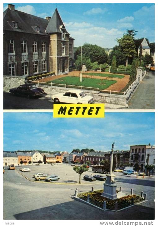 Mettet - Maison Communale Et Grand'Place - 2 Vues - Mettet