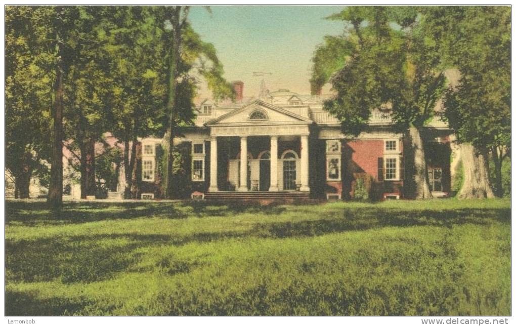 USA – United States – Monticello, East Front, Near Charlottesville, Virginia, Early 1900s Unused Postcard [P5933] - Other & Unclassified