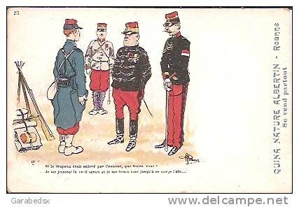 CPA Militaire Humoristique Signée Par Guillaume - " Si Le Drapeau était Enlevé Par L'ennemi,... " (carte N° 23). - Guillaume