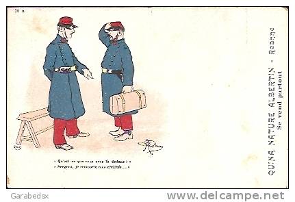 CPA Militaire Humoristique Signée Par Guillaume - " Qu'est-ce Que Vous Avez Là Dedans ?... " (carte N° 30a). - Guillaume