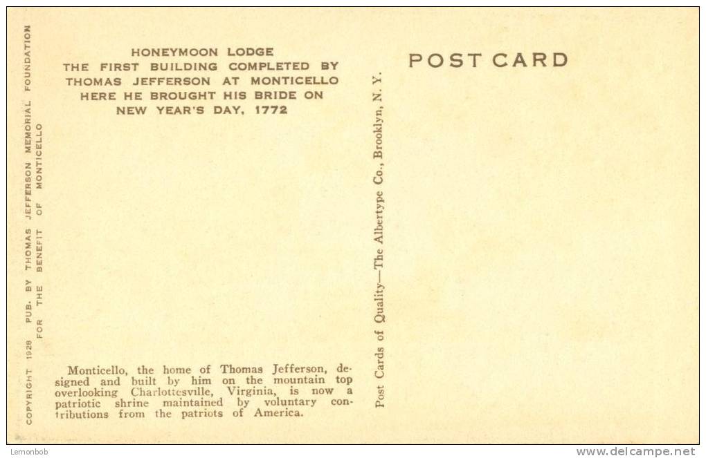 USA – United States – Monticello, Honeymoon Lodge, Virginia, Early 1900s Unused Postcard [P5934] - Other & Unclassified