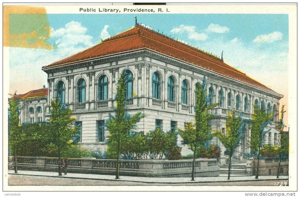 USA – United States – Public Library, Providence, RI, Early 1900s Unused Postcard [P5937] - Providence
