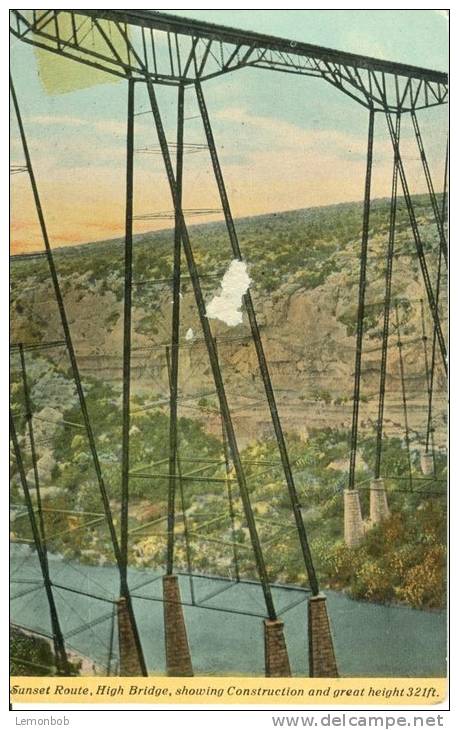 USA – United States –  Sunset Route, High Bridge Showing Construction And  Great Height, Early 1900s Postcard [P5940] - Otros & Sin Clasificación