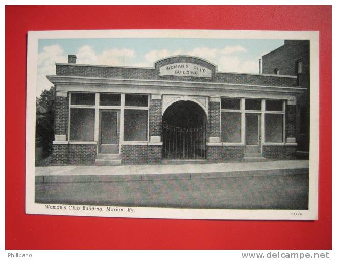 Kentucky >Marion  Womens Club Building   Vintage Wb=== Ref 264 - Other & Unclassified