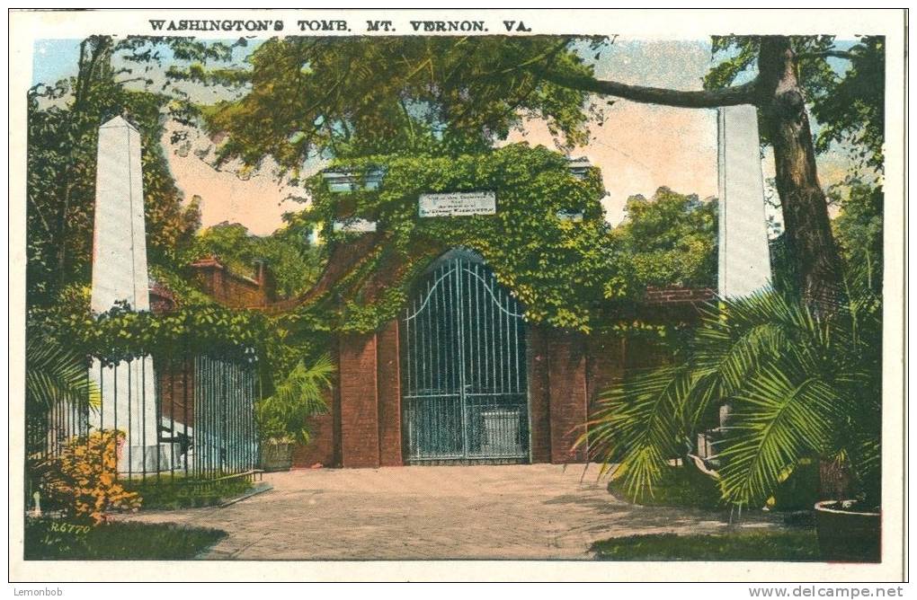 USA – United States – Washington´s Tomb Mt. Vernon, VA, 1910s-1920s Unused Postcard [P5973] - Other & Unclassified
