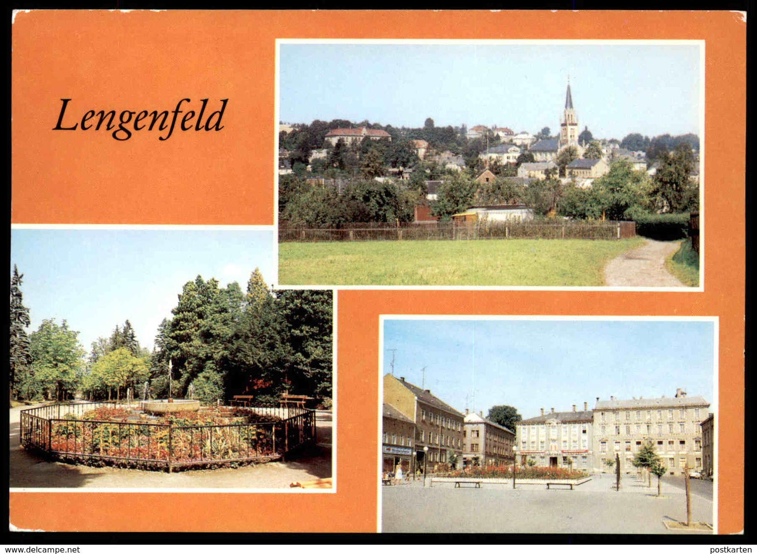 ÄLTERE POSTKARTE LENGENFELD IM VOGTLAND Teilansicht Stadtpark Markt Kreis Reichenbach AK Ansichtskarte Cpa Postcard - Reichenbach I. Vogtl.