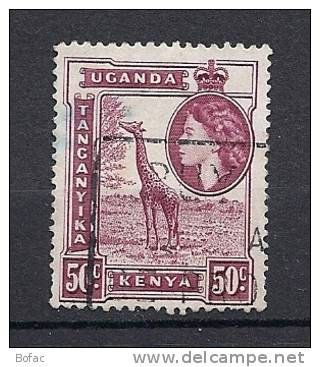 94   (OBL)   Y  &  T     "Girafe Animal & La Reine Elysabeth"     *KENYA & OUGANDA*   32/28 - Kenya, Ouganda & Tanganyika