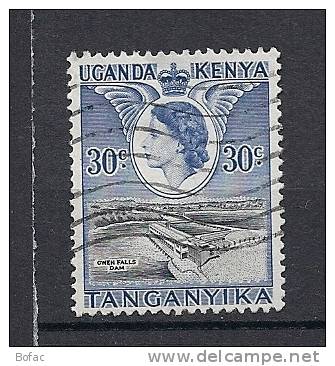93A   (OBL)   Y  &amp;  T     (barrage D'owenl &amp; La Reine élysabeth)     "KENYA &amp; OUGANDA" - Kenya, Uganda & Tanganyika