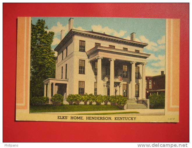 Kentucky > Henderson   Elks Home   Linen  ----  ===  -- Ref 264 - Henderson