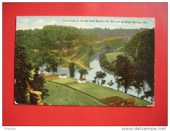 Kentucky >  Junction Of Dicks Kentucky Rivers From-- High Bridge 1912 Cancel ----  ===  -- Ref 265 - Other & Unclassified