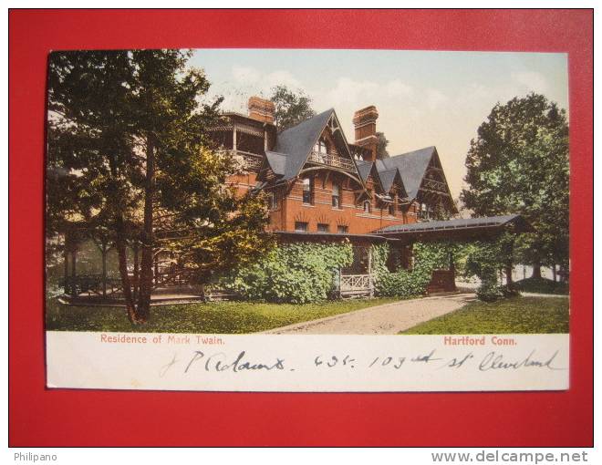 Connecticut > Hartford  Residence Of Mark Twain-- Undivded Back ====  - Ref 265 - Hartford