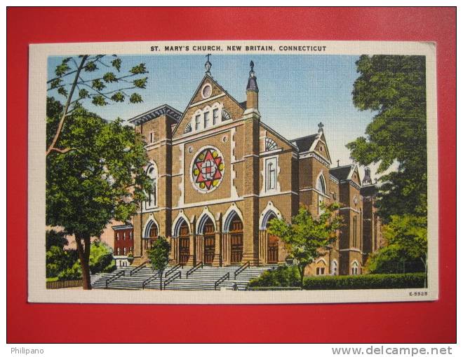 Connecticut > New Britain  St Marys Church  Linen ====  - Ref 265 - New Britain