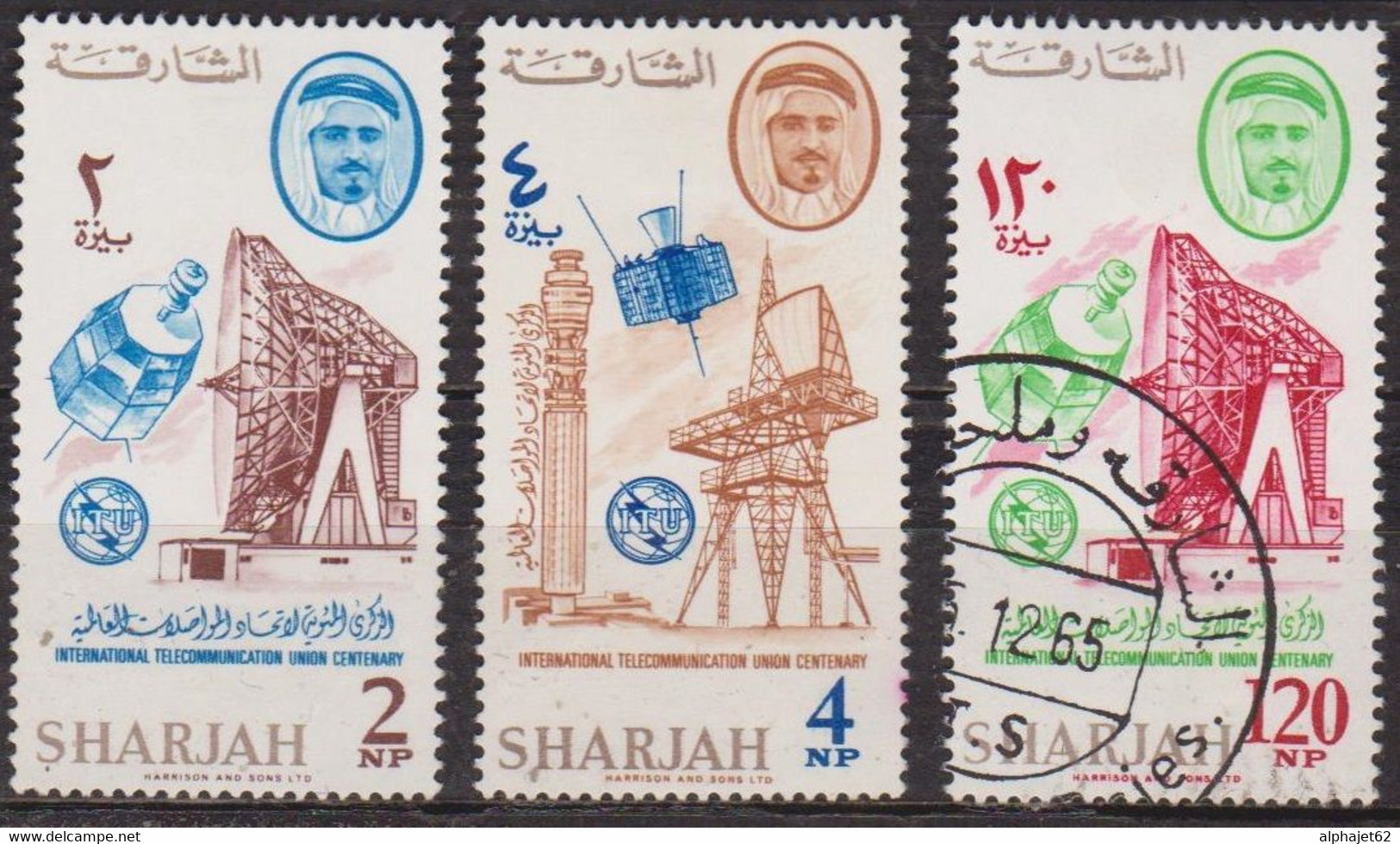 Radar Et Satellite - SHARJAH - Union Internationale Des Télécommunications - N° 115-117-121 - 1965 - Sharjah