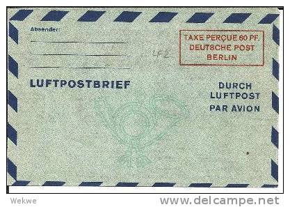 Bln213a/ Luftpostbrief (Aerogram) LF 2, Ungebraucht - Postcards - Used