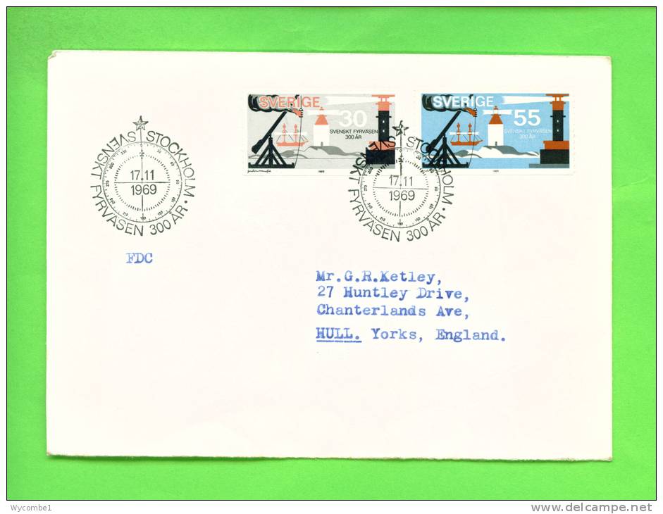 SWEDEN - 1969  Lighthouse Service  FDC - FDC