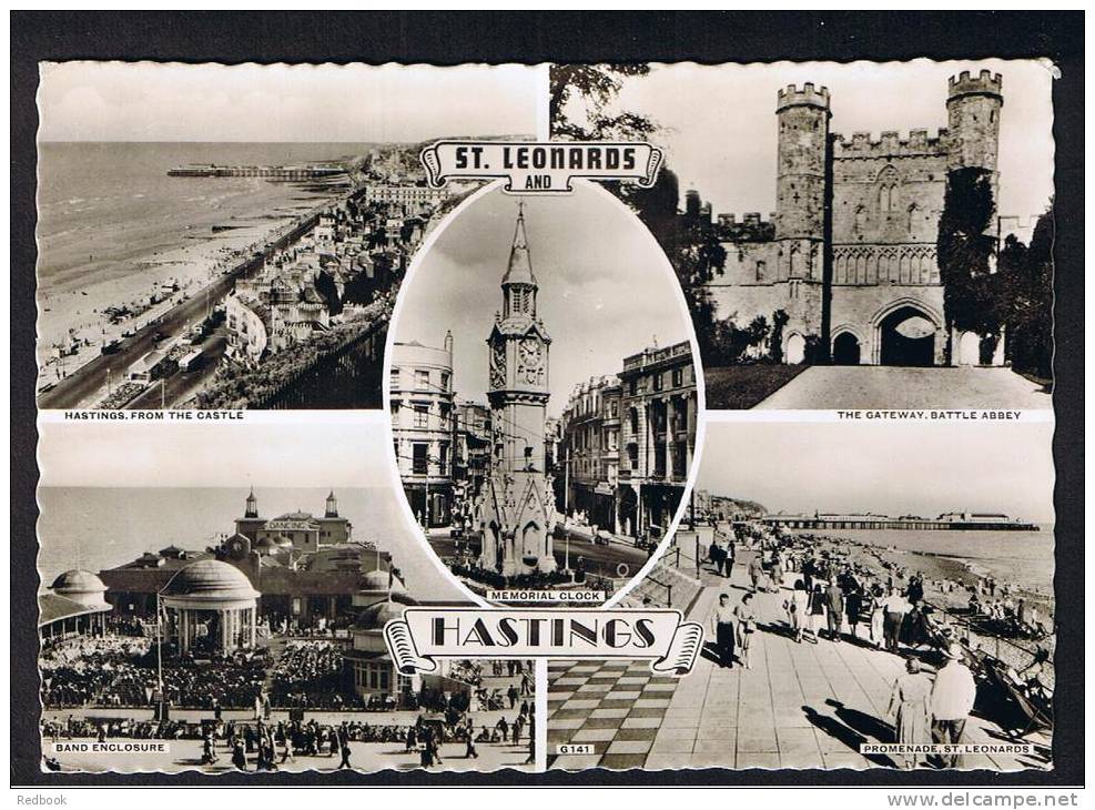 RB 762 - Real Photo Multiview Postcard - St Leonards &amp; Hastings Sussex - Hastings