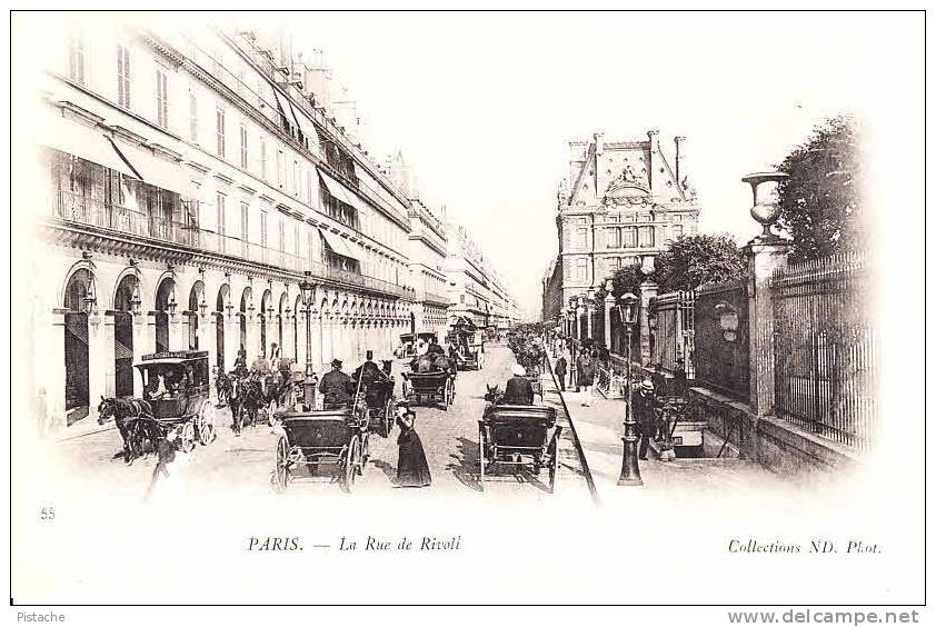 CPA  ND Phot # 55 - Paris Rue Rivoli - Endos Bleuté - Vintage Originale - État TB - 2 Scans - Other & Unclassified