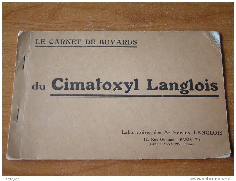 Le CARNET De BUVARDS Du CIMATOXYL LANGLOIS / Lab. LANGLOIS  PARIS ( 7e ) - ( Details Zie Foto ) ! - Produits Pharmaceutiques