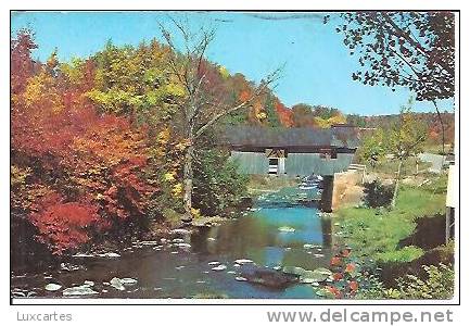 OLD COVERED BRIDGE AT JOHNSON .VERMONT. - Other & Unclassified