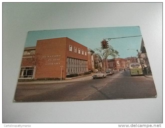 Bibblioteca  Public Library Westport Conn State Stret Auto Car Pullman - Libraries