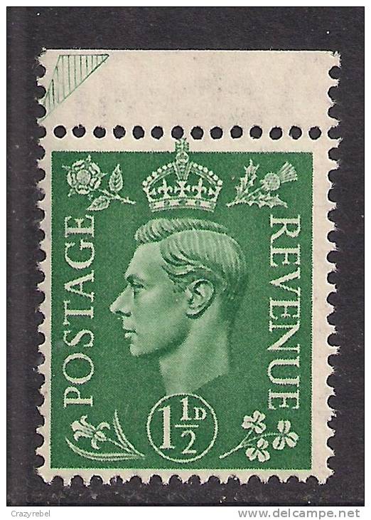 GB 1951 KGV1  1 1/2d  UMM GREEN STAMP SG 505 (F161) - Unused Stamps