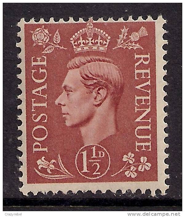 GB 1942 KGV1  1 1/2d UMM LIGHT BROWN  SG 487 ( F165 ) - Unused Stamps