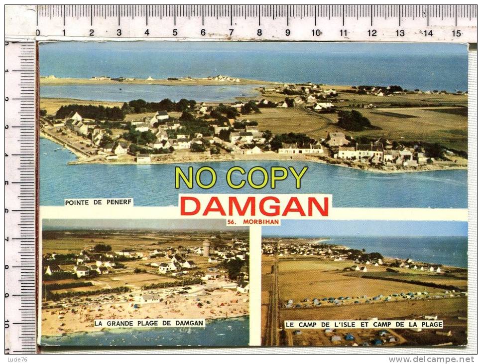 DAMGAN -  3 Vues : Pointe De Penerf - Grande Plage De Damgan - Le Camp De L' Isle Et Camp De La Plage - Damgan