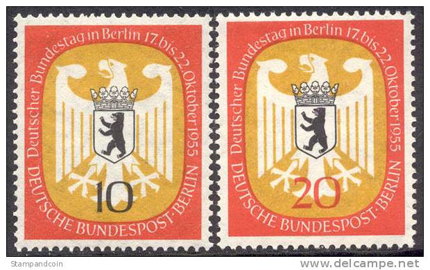 Germany Berlin 9N116-17 Mint Hinged Set From 1955 - Nuovi
