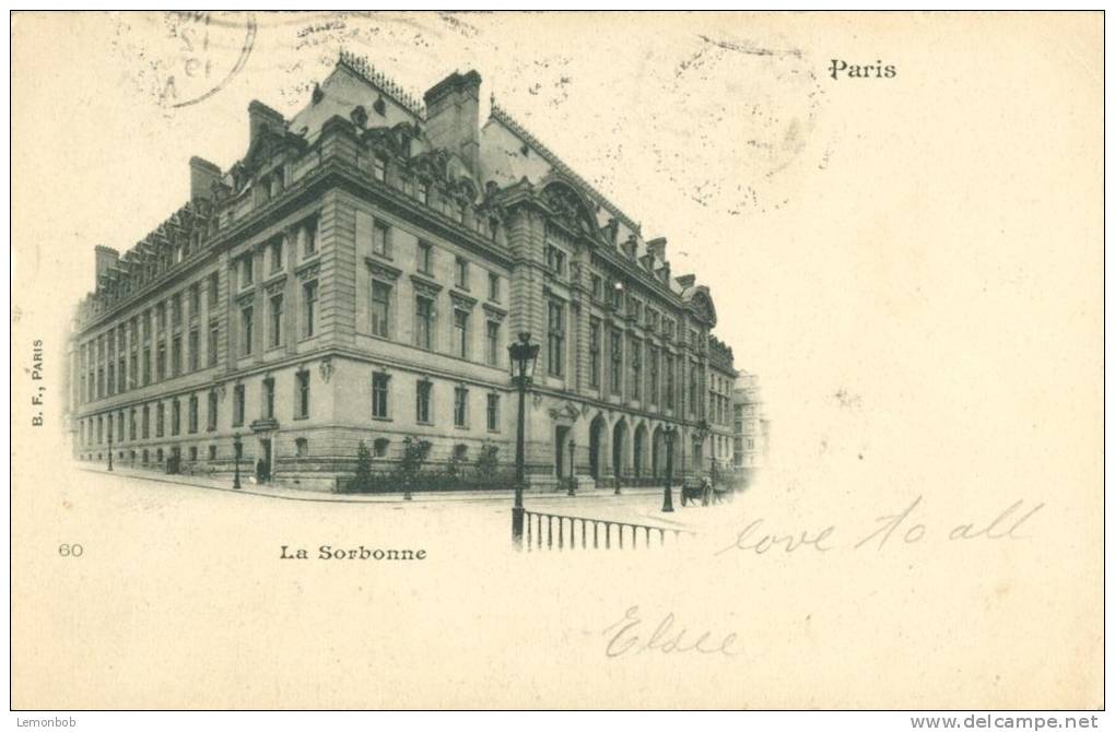 France, La Sorbonne, 1907 Used Postcard CPA [P5996] - Bildung, Schulen & Universitäten