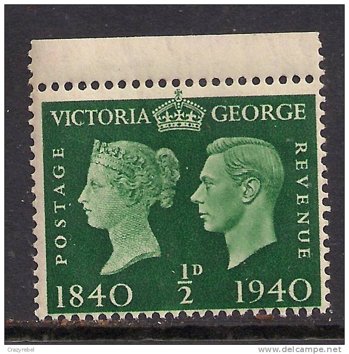 GB 1940 KGV1 1/2d MM GREEN CENTENARY STAMP SG 479 (F133) - Unused Stamps