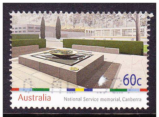 2010. AUSTRALIAN DECIMAL. National Service Memorial. 60c. Memorial. FU. - Usati