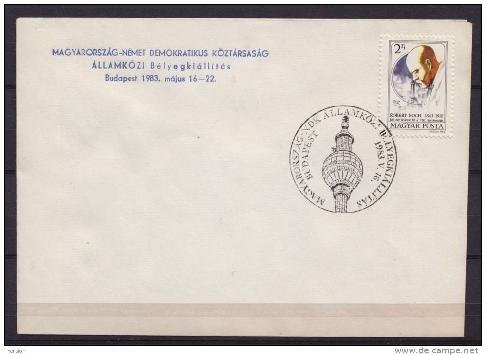Robert Koch / TBC Tuberculosis - Hungary - Germany DDR Stamp Exhibition - 1983 - Maladies