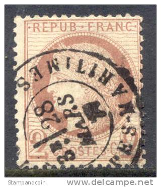 France #51 Used 2c Ceres Of 1870 - 1871-1875 Ceres