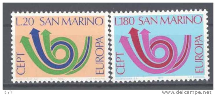 1973 Europa C.E.P.T. , San Marino , Serie Completa Nuova (**) - 1973