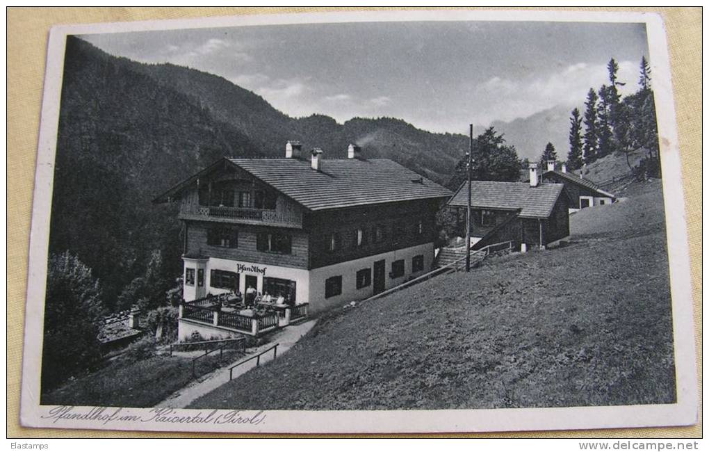 == Pfandhof Kaisertal Tirol , Alpen Gasthof  1929,   Marke Ab - Kufstein